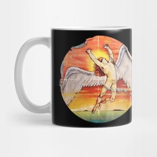 Retro Sticker of Angel Wings Mug